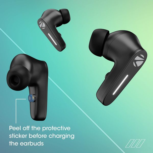 Zebronics Sound Bomb 7 Bluetooth TWS in Ear Earbuds with 40H Playtime, ENC Mic, Rapid Charge, Upto 50ms Gaming Mode, Flash Connect, Voice assistant, Smooth Touch Control, BT v5.2, Type C (Black)