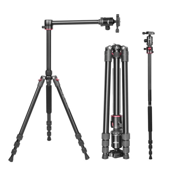 DIGITEK® (DTR 520 BH) 152CM Foldable Aluminum Tripod Cum Monopod with Swivel Pan Head, 4 Section Adjustment, 7kg Max Load, Max Operating Height: 4.95Ft, Compatible with DSLR Camera, Dv Video Camcorder