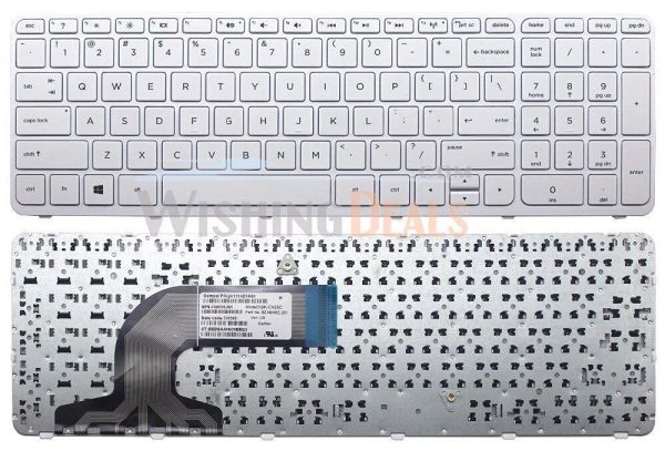 Laptop Keyboard for HP Pavilion 15-D 15-E 15-G 15-R 15-N 15-S 15-H 15-A Series (White)