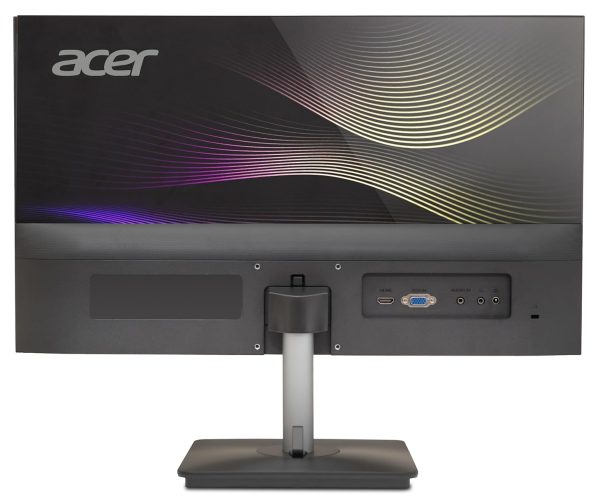 Acer RS242Y 23.8 Inch Full HD IPS Ultra-Thin (6.9mm) Backlit LED Monitor I Color Patterned Back Mood Light I Dual Glass Design, Sleek Metal Frame I 1 MS, 100Hz I 1xHDMI 1xVGA I Speakers I Eye Care