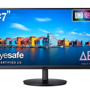 Acer CB272K 27 Inch UHD 4K 3840 X 2160 Pixels IPS Backlit LED LCD Monitor I HDR 10, Delta E