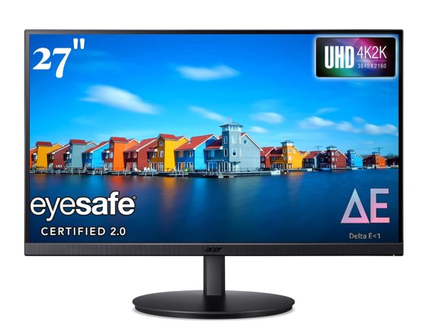 Acer CB272K 27 Inch UHD 4K 3840 X 2160 Pixels IPS Backlit LED LCD Monitor I HDR 10, Delta E