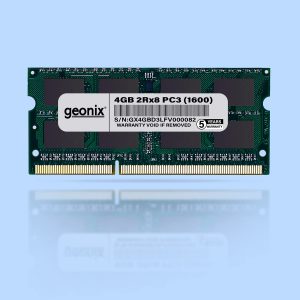 Geonix Laptop RAM, 4 GB DDR3, Frequency-1600 Mhz, (8x2) IC, 204 Pin, 5 Years Warrantym