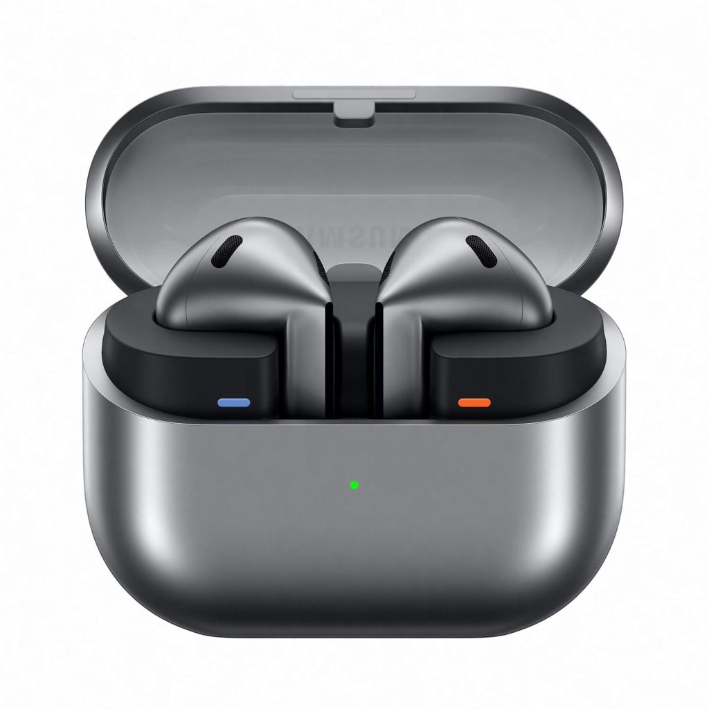 Samsung Galaxy Buds 3 (Silver) with Galaxy AI Powered Real-time Interpreter | 24-bit Hi-Fi Audio | Up to 36H Battery | IP57