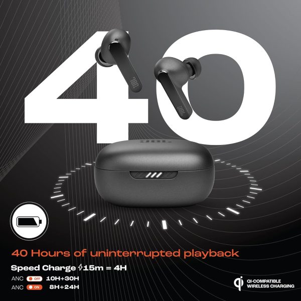 JBL Live Pro 2 Premium in Ear Wireless TWS Earbuds, ANC Earbuds, 40Hr Playtime, Dual Connect, Customized Bass with Headphones App, 6 Mics for Clear Calls, Wireless Charging, Alexa Built-in (Black)