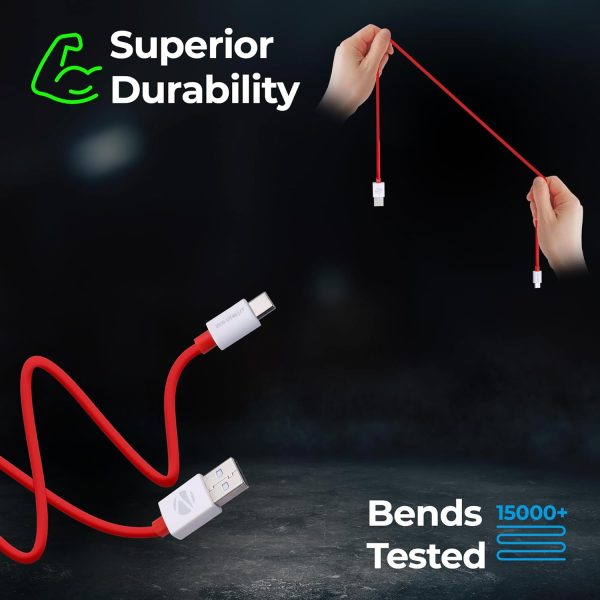 ZEBRONICS UT45 USB - Type C Cable, 45 Watts, Rapid Charge, Charge & Sync, 1 Meter| Samsung | OnePlus | Xiaomi | Realme | Oppo