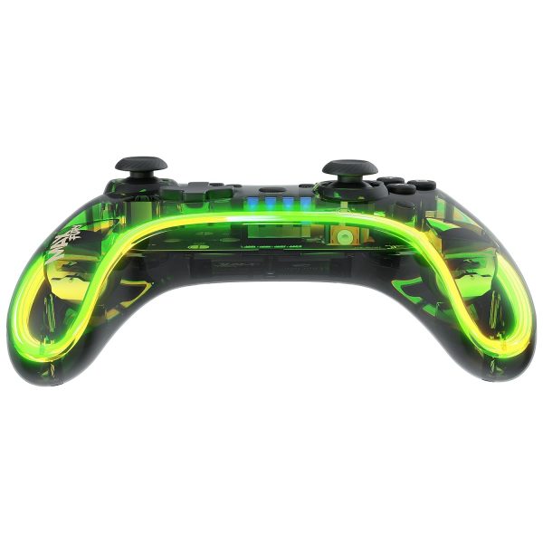 Zebronics MAX FURY Transparent RGB LED Illuminated Wired Gamepad for Windows PC, Android, with Dual analog sticks, Quad front triggers, Dual motors force, Haptic Feedback, Supports X-Input & D-Input.