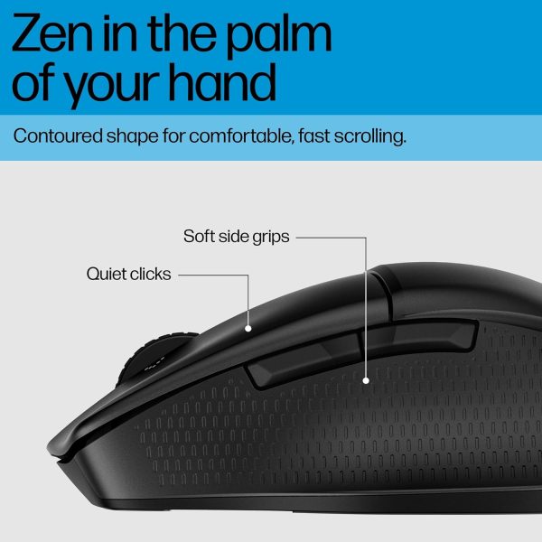 HP 480 Comfort Bluetooth Mouse/24 Months Battery Life/Upto 4000 dpi Multi Surface Tracking/AES 128 bits encryption