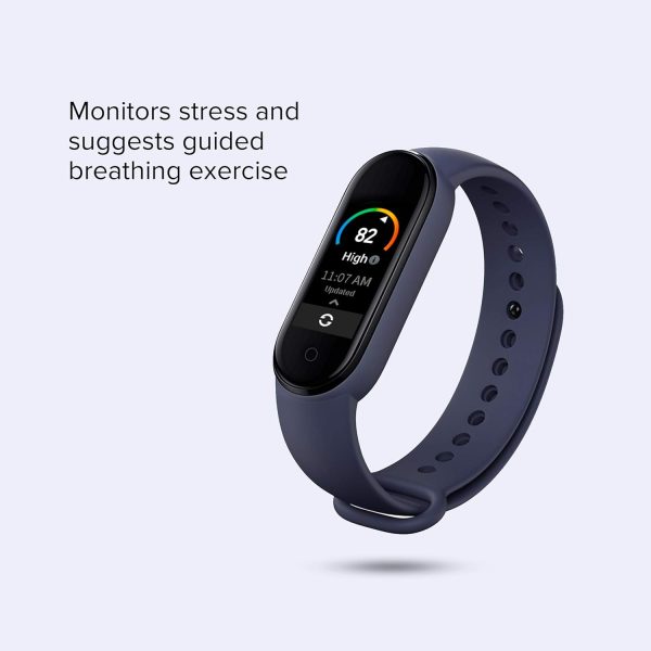 MI Smart Band 5- India's No. 1 Fitness Band, 1.1" (2.8 cm) AMOLED Color Display, 2 Weeks Battery Life, Personal Activity Intelligence (PAI), 11 Sports Mode, Heart Rate, Women's Health Tracking (Black)