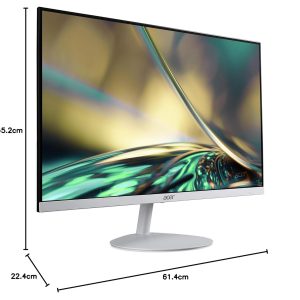 Acer SA272U E 27 Inch WQHD 2560x1440 Resolution IPS Ultra Slim (7.2mm) Backlight LED LCD Monitor I 100Hz Refresh I 1 MS VRB I HDR 10 I AMD Free Sync I 2xHDMI 1xDP I Stereo Speakers I Eye Care I White