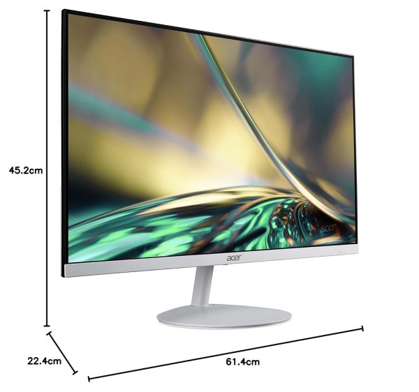 Acer SA272U E 27 Inch WQHD 2560x1440 Resolution IPS Ultra Slim (7.2mm) Backlight LED LCD Monitor I 100Hz Refresh I 1 MS VRB I HDR 10 I AMD Free Sync I 2xHDMI 1xDP I Stereo Speakers I Eye Care I White