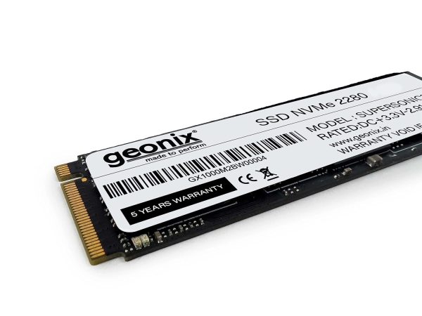 GEONIX 1TB M.2 NVMe SSD, 2280 SATA III (6Gb/s), Read Speed – Up to 2650 Mbps, Write Speed – Up to 2000 Mbps, Internal Solid State Drive(SSD), (5years Warranty)