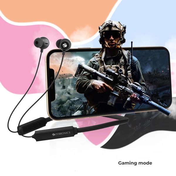 ZEBRONICS Zeb-Yoga 10 Wireless BT Earphone with Neckband Volume/Media Control Call Function Black