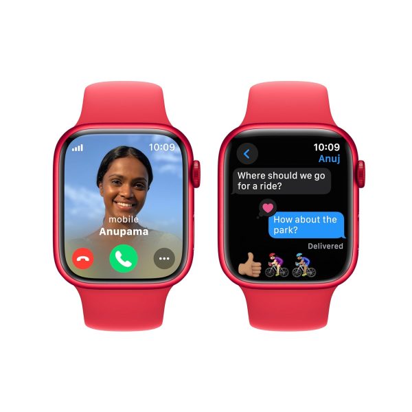 Apple Watch Series 9 [GPS + Cellular 45mm] Smartwatch with (PRODUCT)RED Aluminum Case with (PRODUCT)RED Sport Band M/L. Fitness Tracker,Blood Oxygen & ECG Apps,Always-On Retina Display,Water Resistant