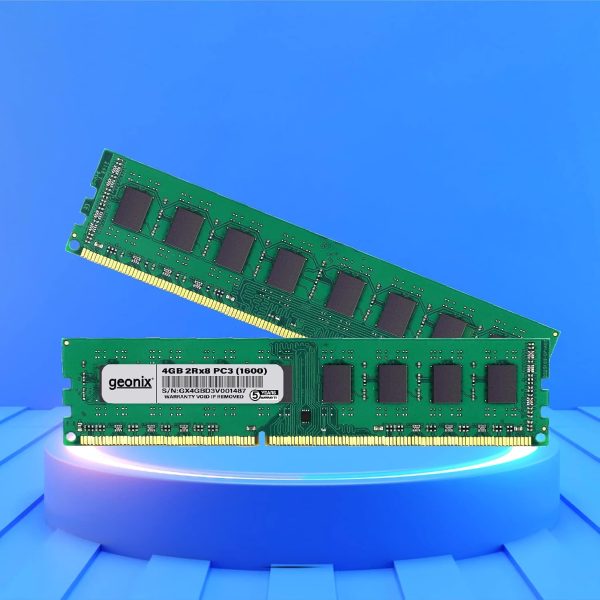 Geonix Desktop RAM, 4 GB DDR3, Frequency-1600 Mhz, (8x2) IC, 240 Pin, 5 Years Warranty