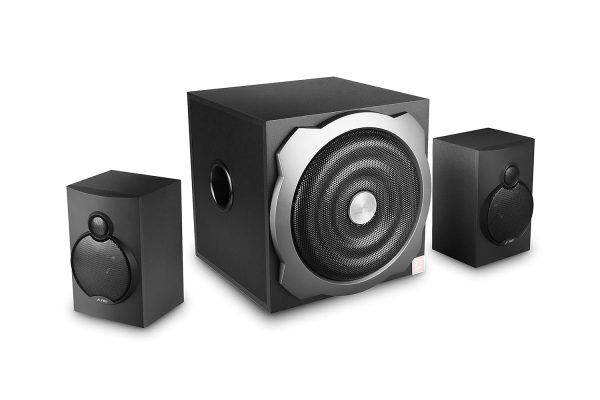 F&D A521X 104 W 2.1 Channel Bluetooth Multimedia Speakers with Subwoofer Satellite Speaker, Remote, Digital FM & USB (Black)