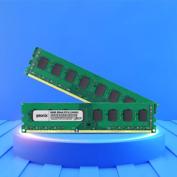 Geonix Desktop RAM, 8 GB DDR3, Frequency-1600 Mhz, (8x2) IC, 240 Pin, 5 Years Warranty