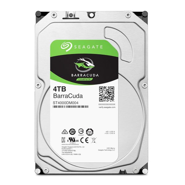 Seagate Barracuda 4 TB Internal SATA Hard Drive HDD 6Gb/s 256MB Cache 3.5 Inches (8.8 cm) for Computer Desktop PC (ST4000DM004)