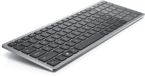 Dell-KB740 Compact Multi-Device Wireless Numeric Keyboard, 2.4 GHz, Bluetooth 5.0, Mute, Volume -, Volume +, Adjustable Height