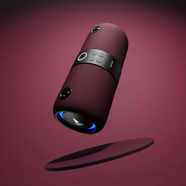 boAt Stone 1200 14W Bluetooth Speaker with Upto 9 Hours Battery, RGB LEDs, IPX7 and TWS Feature(Maroon)