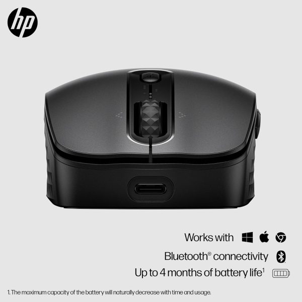 HP 690 Qi-Charging Wireless Mouse/24 month battery life/Up to 4000 dpi Multi surface tracking/AES 128 bits encryption