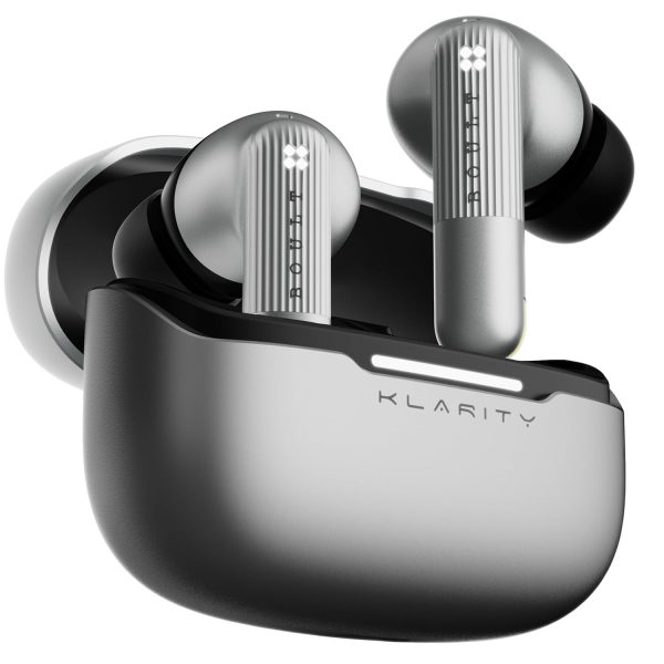 Boult Newly Launched Klarity 3 6-Mic Hybrid ANC (Upto 50dB) in Ear Earbuds, Spatial Audio, Dual Device Pairing, 50H Battery, Wind Noise Reduction 6 Mic Calling, 13mm Bass Driver TWS (Smoky Metal)