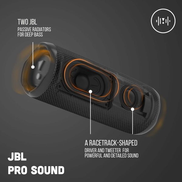 JBL Flip 6 Wireless Portable Bluetooth Speaker Pro Sound, Upto 12 Hours Playtime, IP67 Water & Dustproof, PartyBoost & Personalization App (without Mic, Black)