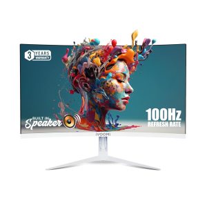 iVOOMi 22" (54.6 cm) Ultra Slim Curve FHD Monitor for PC with Built-in Speaker, 16.7M Colors and 100Hz Refresh Rate, 1920 x 1080 Pixels, Bezel-Less Design, Includes HDMI Cable - 3 Years Warranty