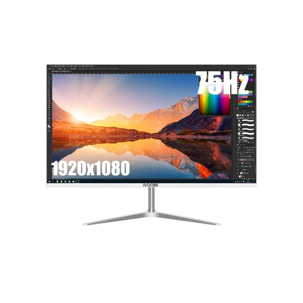 iVOOMi 27" (68.58cm) Frameless Flat LED Monitor | BIS Approved | FHD 1080 | IPS Panel |100 HZ | Wall Mountable | VGA,HDMI,Ultra Slim Bezel | inbuilt Speaker |16.7 Colors | 3 Year Warranty