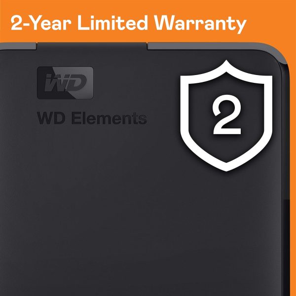 Western Digital WD 2TB Elements Portable Hard Disk Drive, USB 3.0, Compatible with PC, PS4 and Xbox, External HDD (WDBHDW0020BBK-EESN)