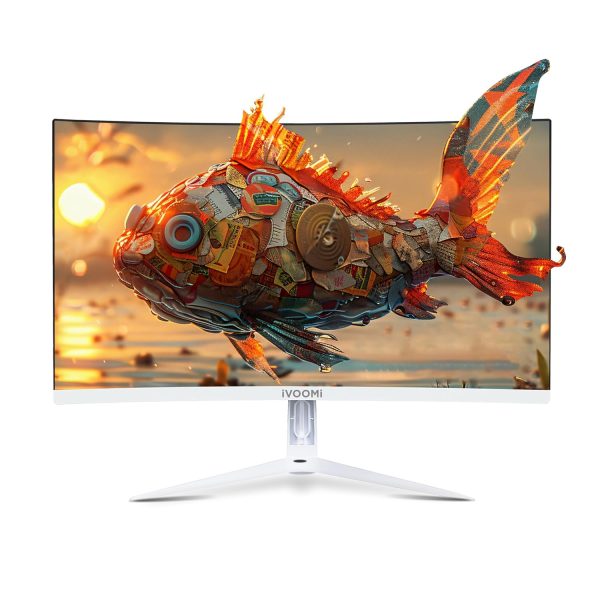 iVOOMi 22" (54.6 cm) Ultra Slim Curve FHD Monitor for PC with Built-in Speaker, 16.7M Colors and 100Hz Refresh Rate, 1920 x 1080 Pixels, Bezel-Less Design, Includes HDMI Cable - 3 Years Warranty