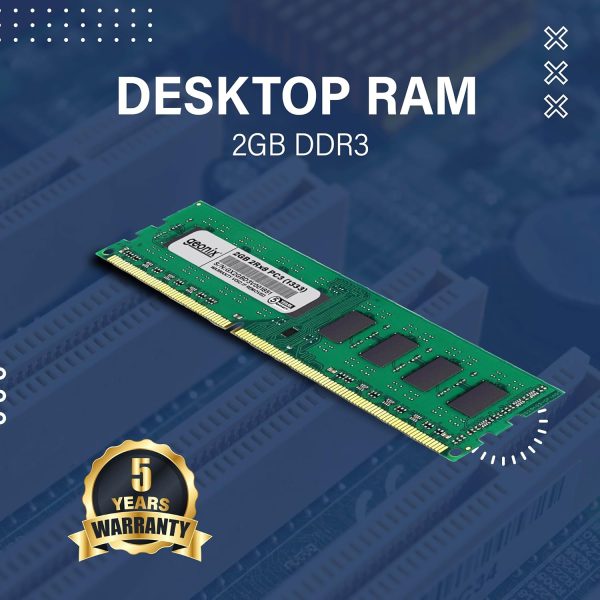 Geonix Desktop RAM, 2 GB DDR3, Frequency-1333 Mhz, (8x2) IC, 240 Pin, 5 Years Warranty