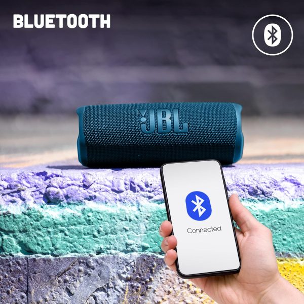 JBL Flip 6 Wireless Portable Bluetooth Speaker Pro Sound, Upto 12 Hours Playtime, IP67 Water & Dustproof, PartyBoost & Personalization App (without Mic, Blue)