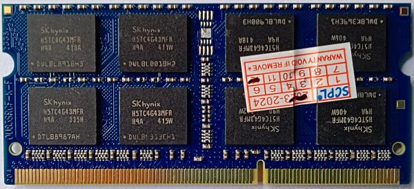 High Performance SKhynix 8GB DDR3 Laptop RAM 1600 MHz PC3L-12800S 204 Pin SODIMM Single Channel with 3 Years Replacement Warranty (This RAM is NOT for Desktop/Computer)