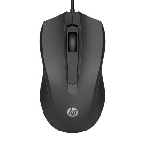 HP Wired Mouse 100 with 1600 DPI Optical Sensor, USB plug-and -play,ambidextrous Design, Built-in Scrolling and 3 Handy Buttons. 3-Years Warranty (6VY96AA)