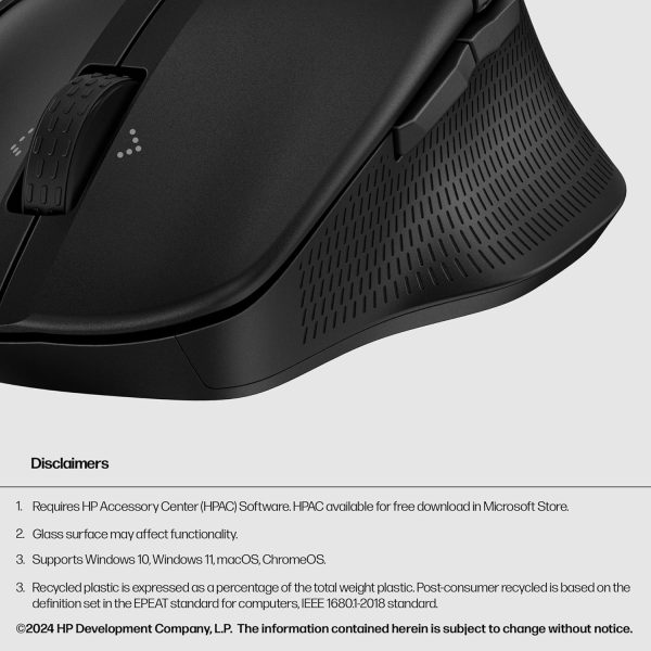 HP 480 Comfort Bluetooth Mouse/24 Months Battery Life/Upto 4000 dpi Multi Surface Tracking/AES 128 bits encryption