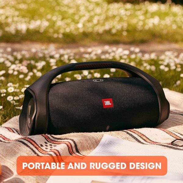 JBL Boombox 2 | Wireless Portable Bluetooth Speaker | Massive 24Hrs Playtime | Monstrous Sound with Powerful Bass | Built-in Powerbank PartyBoost | IPX7 | BT 5.1 | AUX (Black)