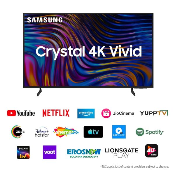 Samsung 138 cm (55 inches) D Series Crystal 4K Vivid Ultra HD Smart LED TV UA55DUE70BKLXL (Black)