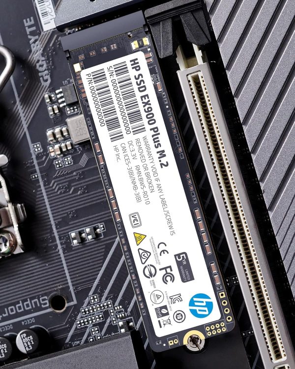 HP EX900 Plus 256GB NVMe SSD - GEN 3.0 X 4 PCIe 8Gb/s 3D NAND M.2 Cache Internal Solid State Drive Up to 2000 MB/s - 35M32AA#ACJ with 5 Year Warranty