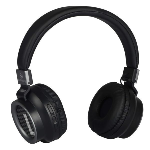 ZEBRONICS Zeb-Bang Wireless Bluetooth On The Ear Headphone with Mic and Playback time 16 hrs (Black)