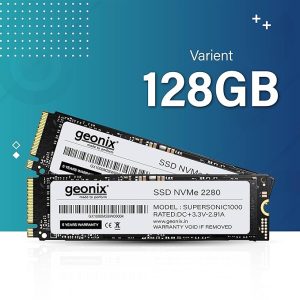 GEONIX 128GB M.2 NVMe SSD, 2280 SATA III (6Gb/s), Read Speed – Up to 2650 Mbps, Write Speed – Up to 2000 Mbps, Internal Solid State Drive (SSD), (3years Warranty)