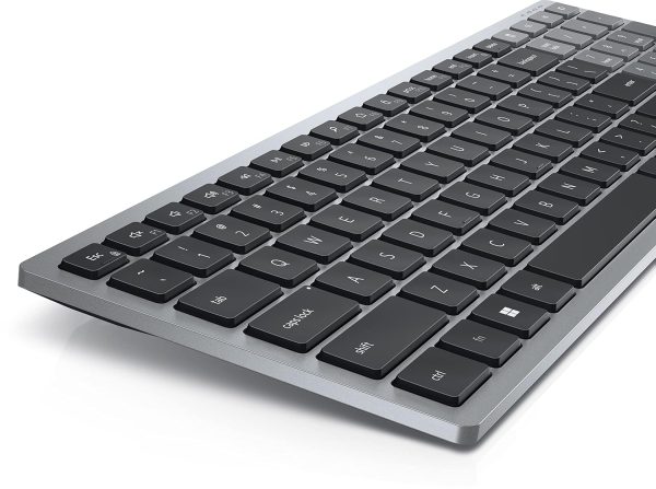 Dell-KB740 Compact Multi-Device Wireless Numeric Keyboard, 2.4 GHz, Bluetooth 5.0, Mute, Volume -, Volume +, Adjustable Height