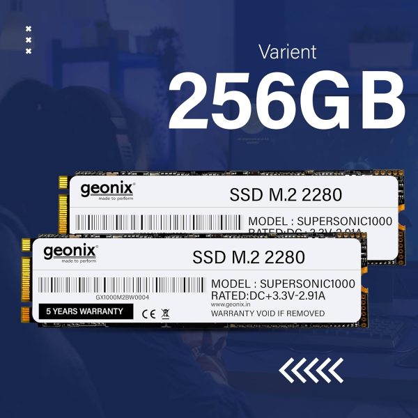 GEONIX 256GB SSD M.2 2280 SATA III (6Gb/s)|Read Speed Upto 550 Mbps | Internal Solid State Drive(SSD)| 5 Years Warranty