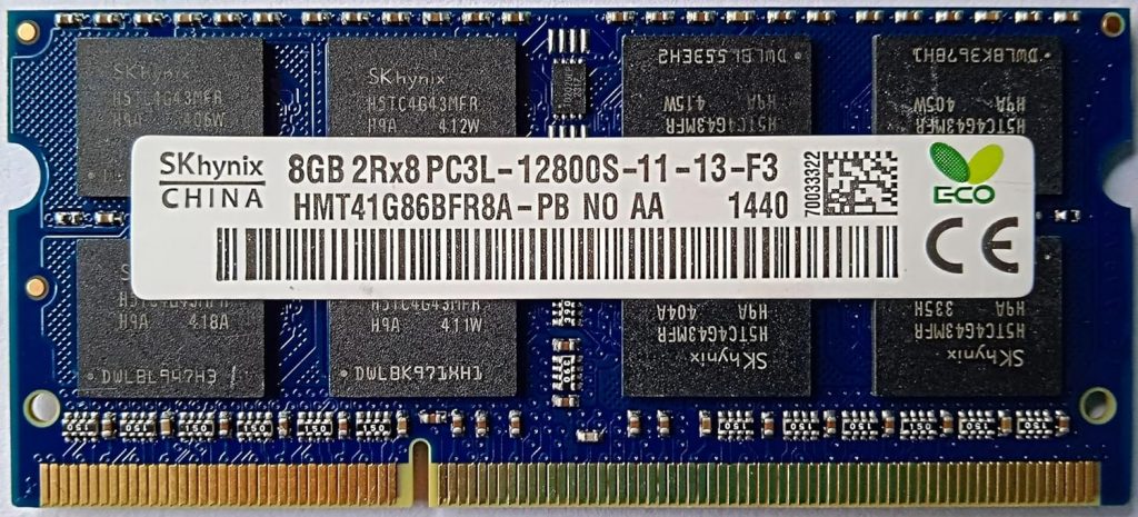 High Performance SKhynix 8GB DDR3 Laptop RAM 1600 MHz PC3L-12800S 204 Pin SODIMM Single Channel with 3 Years Replacement Warranty (This RAM is NOT for Desktop/Computer)