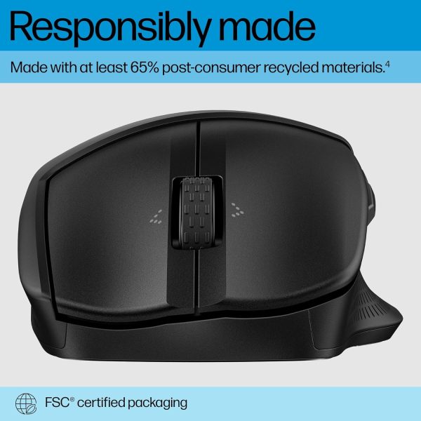 HP 480 Comfort Bluetooth Mouse/24 Months Battery Life/Upto 4000 dpi Multi Surface Tracking/AES 128 bits encryption