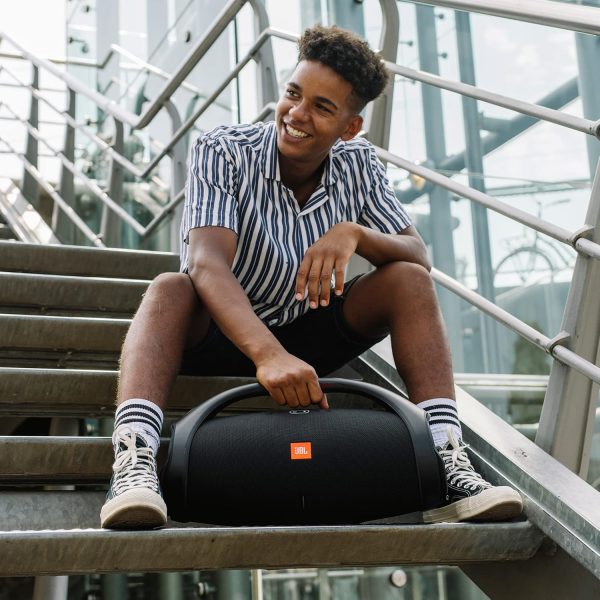 JBL Boombox 2 | Wireless Portable Bluetooth Speaker | Massive 24Hrs Playtime | Monstrous Sound with Powerful Bass | Built-in Powerbank PartyBoost | IPX7 | BT 5.1 | AUX (Black)