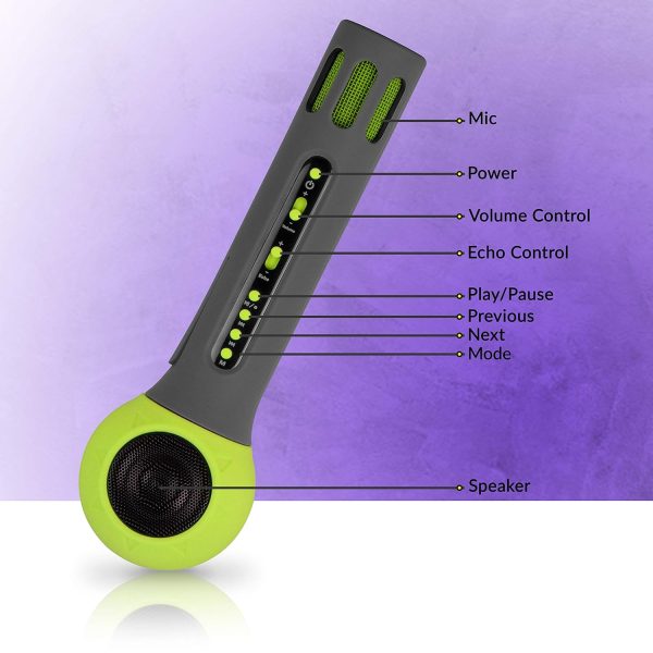 ZEBRONICS -Fun 3 W Bluetooth Speaker, Supporting mSD Card, AUX, Media Control and Mic (Green)