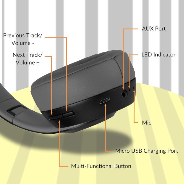 ZEBRONICS Zeb-Dynamic with Bluetooth supporting Headphone, Aux input, call Function and Media/volume control