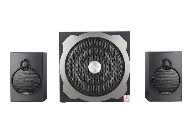 F&D A521X 104 W 2.1 Channel Bluetooth Multimedia Speakers with Subwoofer Satellite Speaker, Remote, Digital FM & USB (Black)