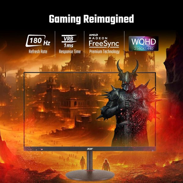 Acer Nitro Xv272U V3 27 Inch IPS Wqhd 2560 X 1440 Pixels Gaming Backlight Led LCD Monitor|Delta E